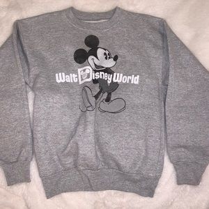 SUPER cute Disney World & Mickey grey sweatshirt